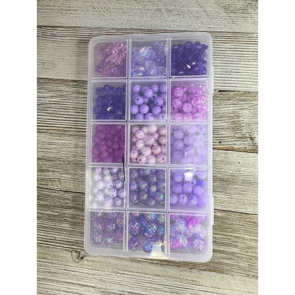 Purple Acrylic Bead Box Jewelry Making Kit - Picture 4 of 4